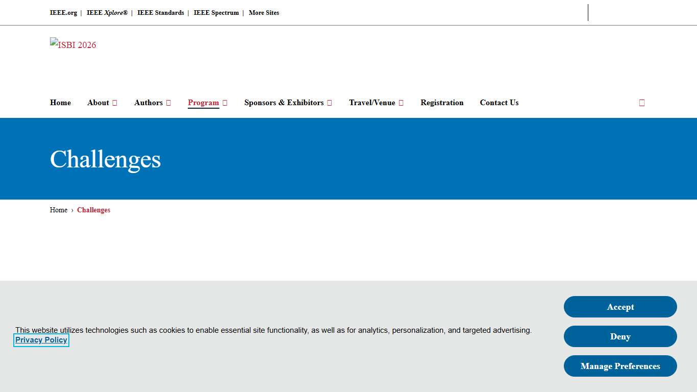 Challenges – ISBI 2026